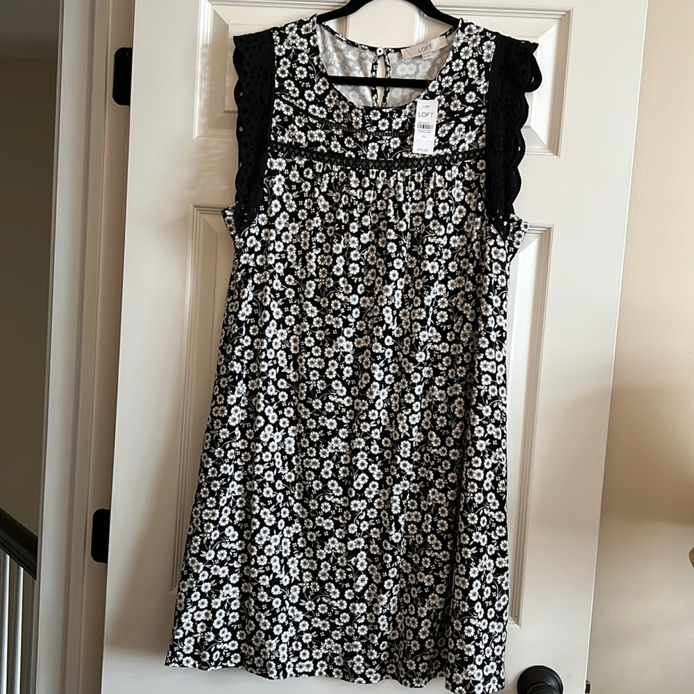 Loft Daisy Sleeveless Dress XL NWT